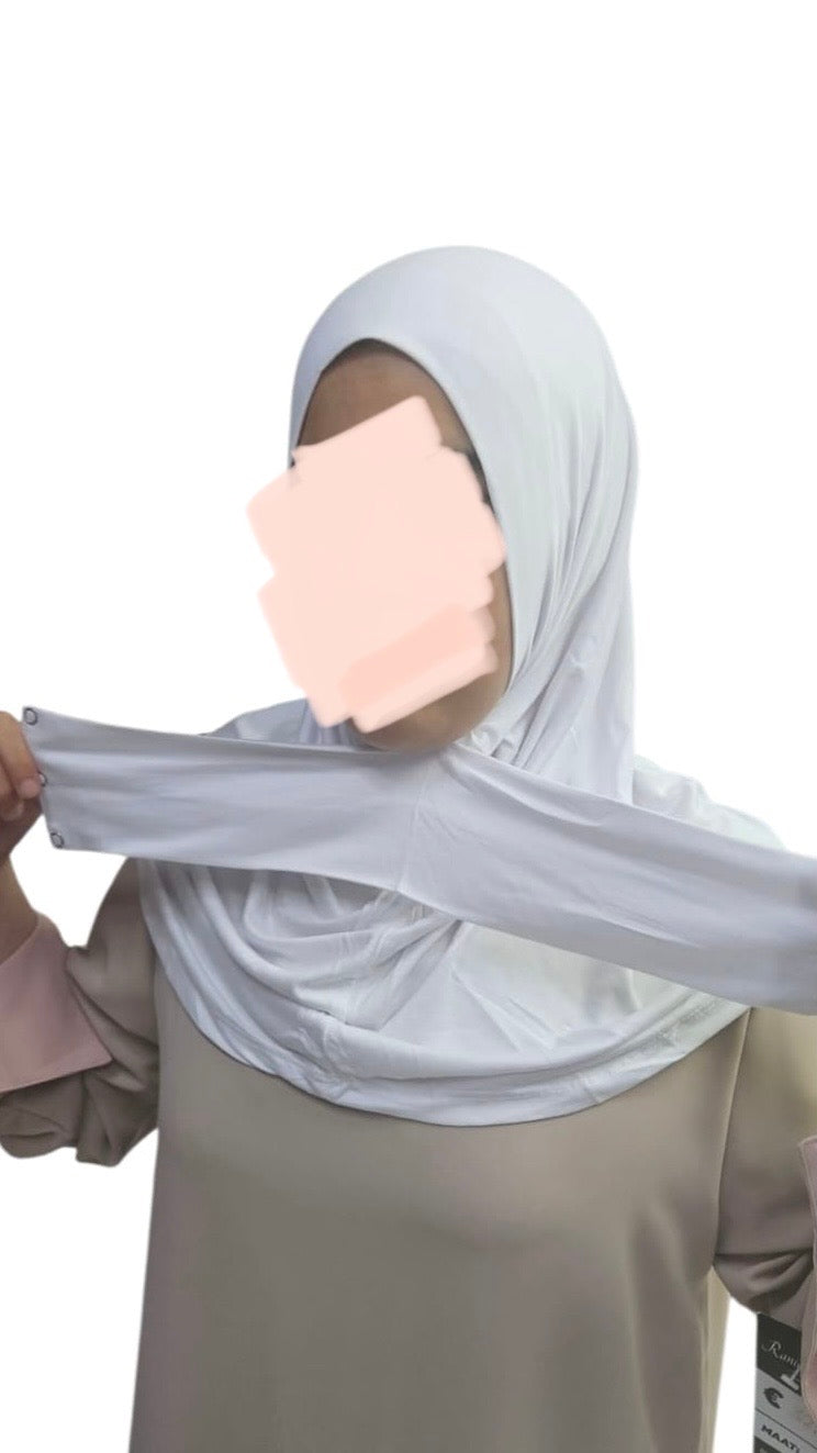 Instant Jersey Hijab - Wit