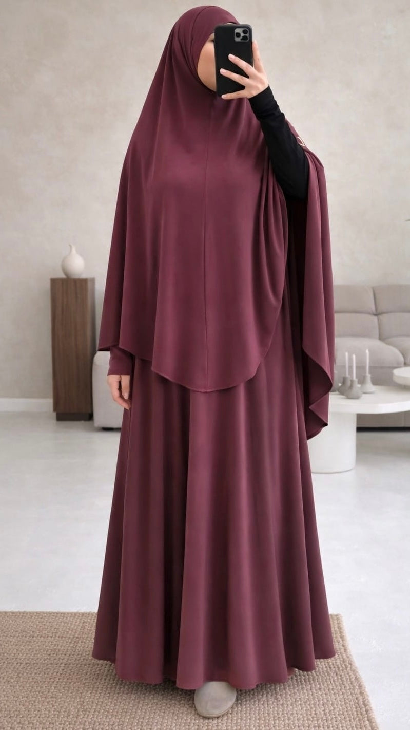 Khimar Fatima - Aubergine