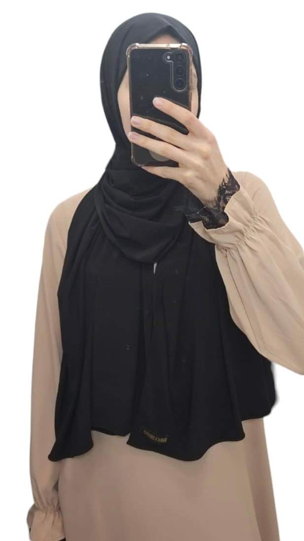 Premium Jersey Sjaal Zwart