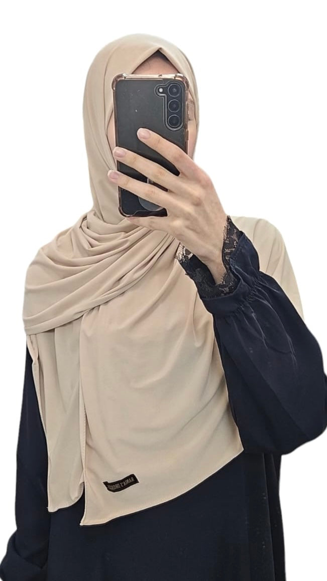 Premium Jersey Sjaal Beige