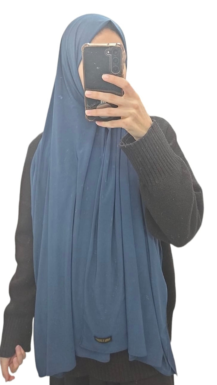 Premium Jersey Sjaal Blauw