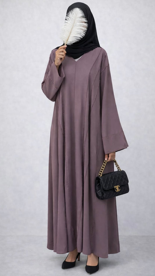 Abaya Mina - Aubergine