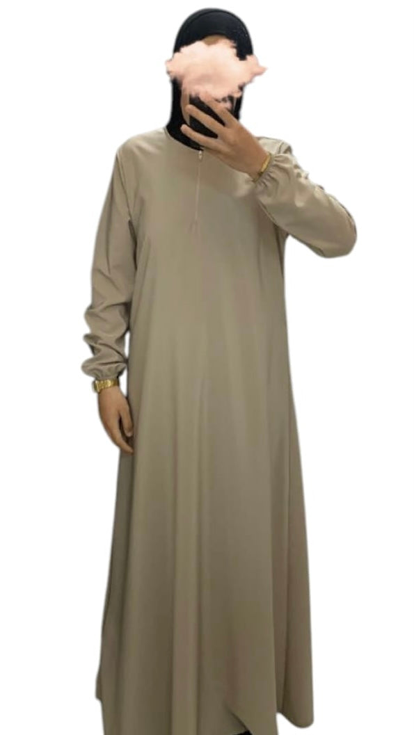 Elegante Zwart Maxi-Abaya met Lange Mouwen