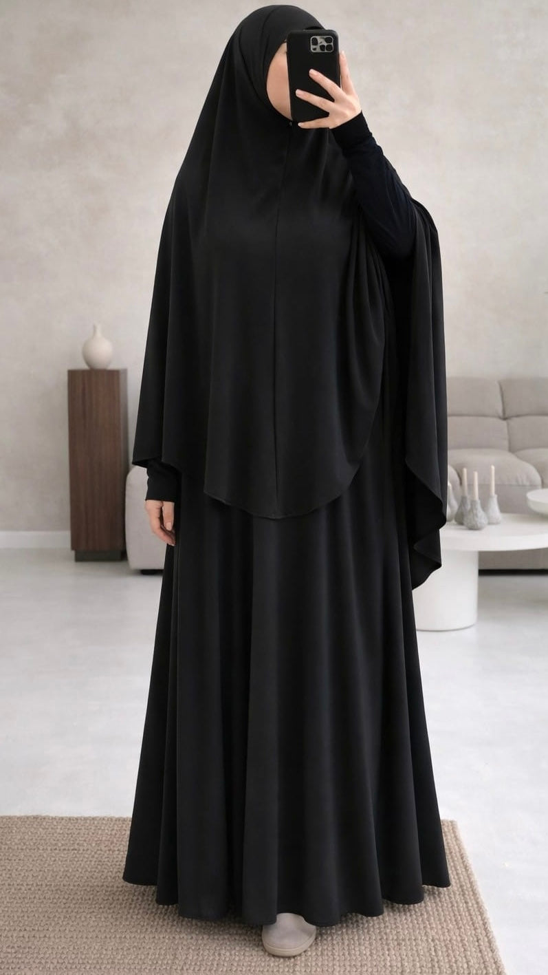 Khimar Fatima - Zwart