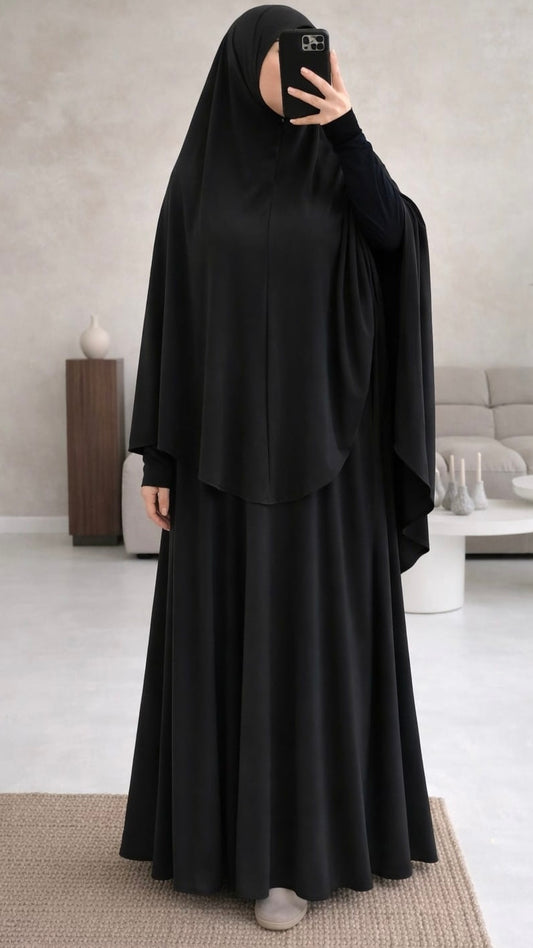 Khimar Fatima - Zwart