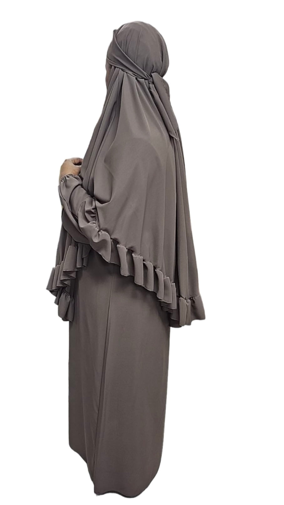 Ruffle Khimar met Abaya