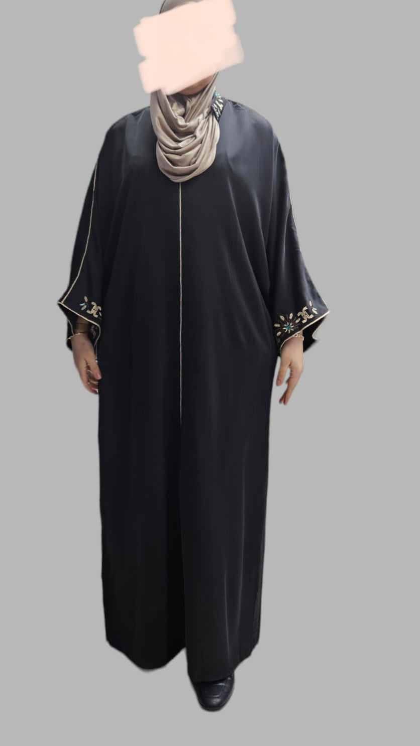 Elegante Abaya met Uitlopende Mouwen