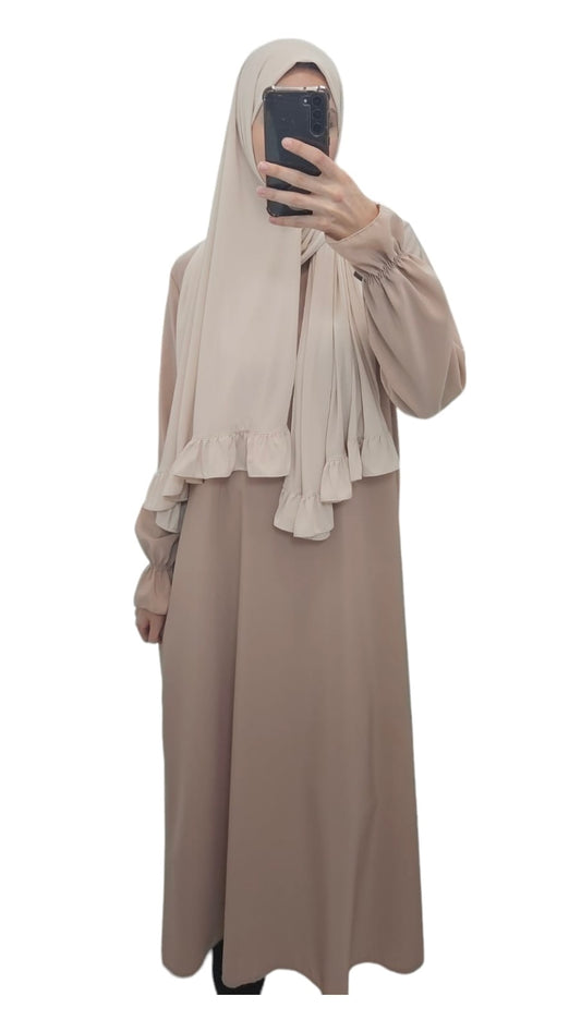 Elegante Abaya met Lange Mouwen