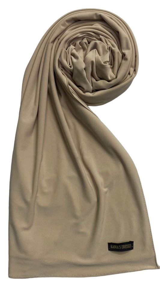 Premium Jersey Sjaal Beige